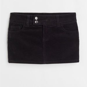 Mini skirt corduroy H&M black